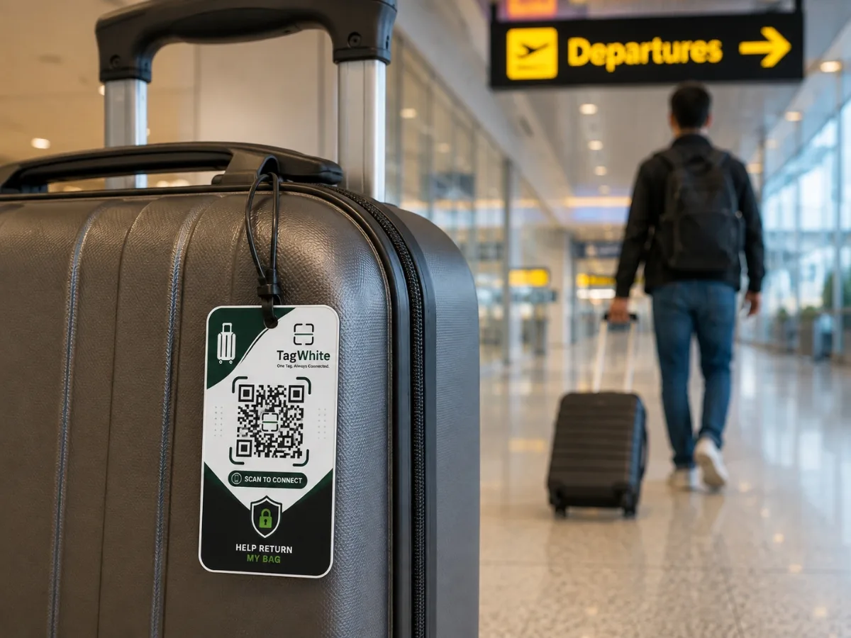 TagWhite Travel luggage tag